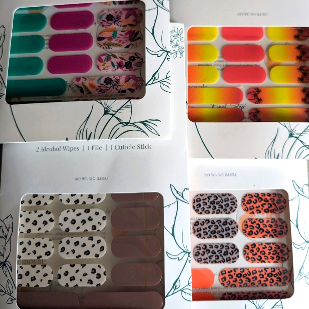 Gel Nail Strip Bundle of 4